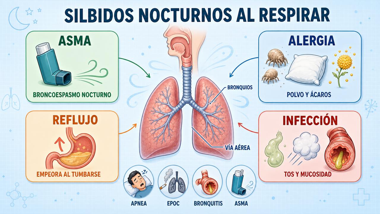 Asma, alergia, reflujo e infección destacan entre las causas más frecuentes.