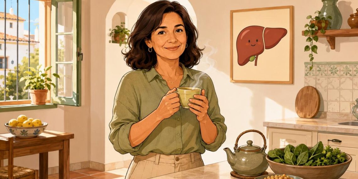 El té verde puede apoyar la salud hepática dentro de una dieta adecuada.