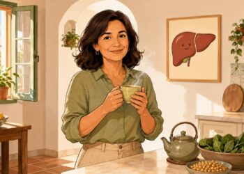 El té verde puede apoyar la salud hepática dentro de una dieta adecuada.