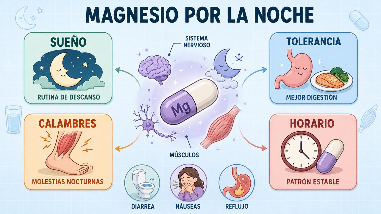 Sueño, tolerancia, calambres y horario estable resumen su uso nocturno.