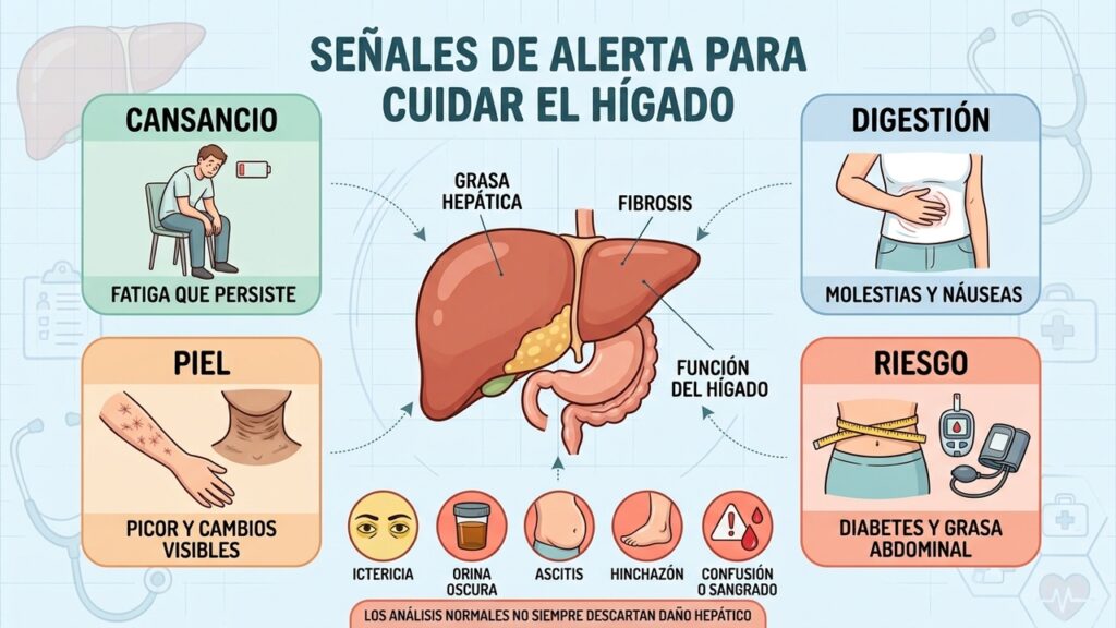 Hígado y las señales silenciosas que debes vigilar
