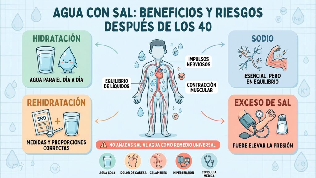 Agua con sal y sus efectos en el cuerpo
