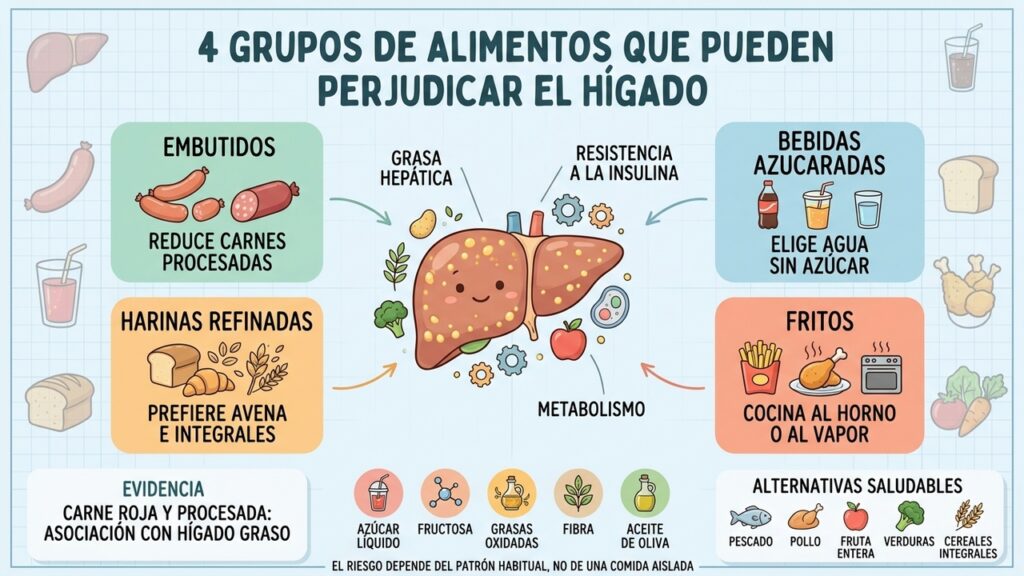 Los 4 alimentos cotidianos que pueden dañar tu hígado