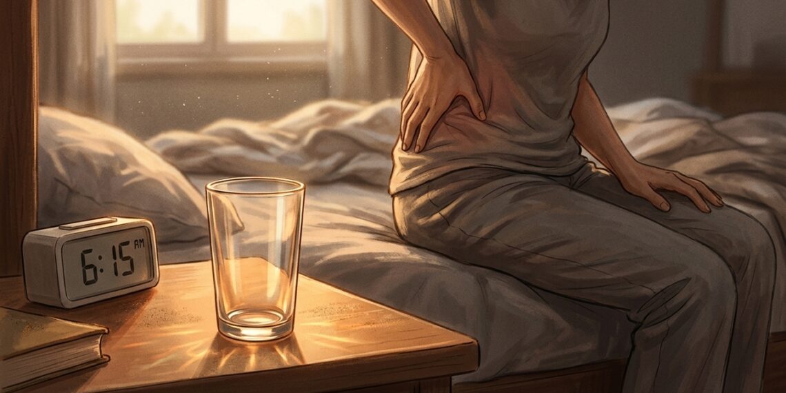 Beber agua al despertar ayuda a recuperar líquidos después de varias horas de sueño.