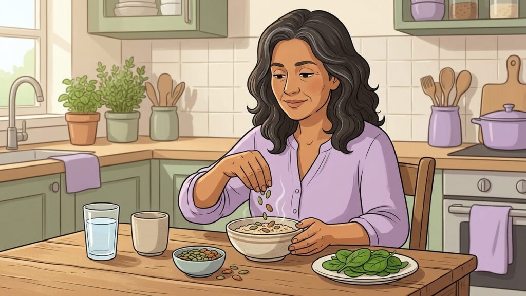 Semillas, frutos secos y verduras ayudan a cubrir las necesidades diarias de magnesio.