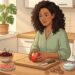 Cerezas, pomelo y manzana entera aportan fibra y pueden encajar en una dieta favorable al hígado.