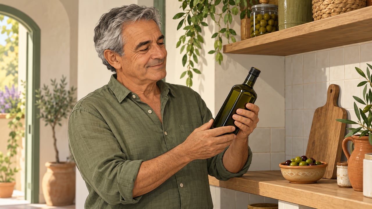 Guardar el aceite en botella opaca y lejos de los fogones conserva sus polifenoles.