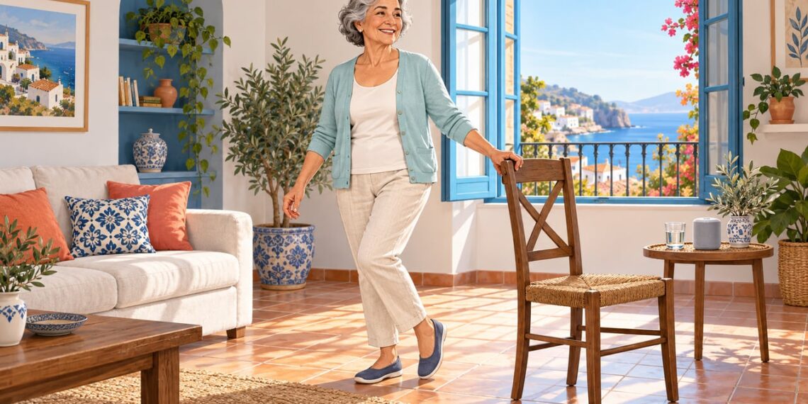 Bailar en casa con calzado cerrado y una silla cerca ayuda a ganar equilibrio y ánimo.
