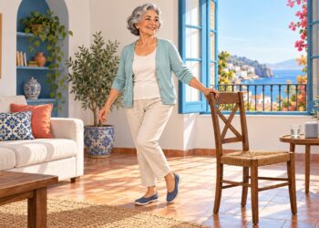 Bailar en casa con calzado cerrado y una silla cerca ayuda a ganar equilibrio y ánimo.
