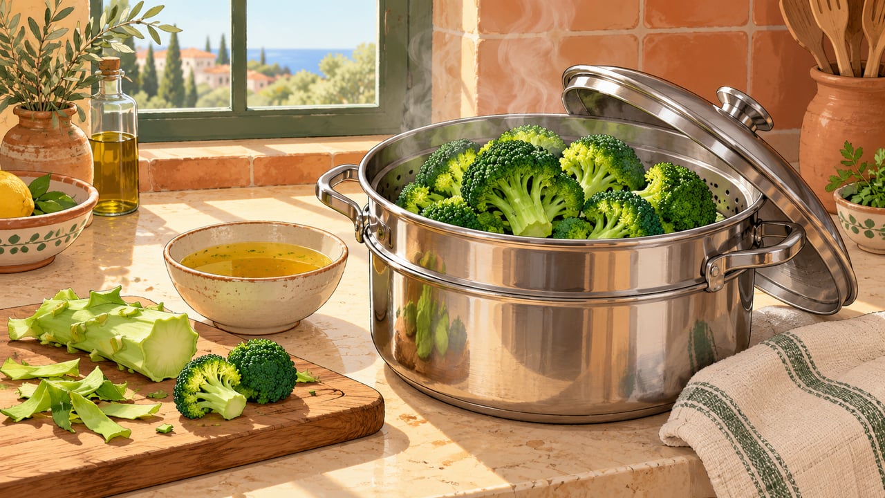 Cocinar el brócoli al vapor y aprovechar el caldo o el tallo evita desperdiciar nutrientes.