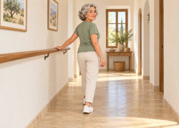 Caminar hacia atrás, con un punto de apoyo cerca, protege la rodilla y entrena el equilibrio.