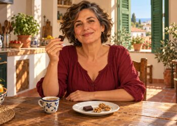 Una onza de chocolate negro al día, bien elegida, puede sumar flavanoles a una dieta cardiosaludable.