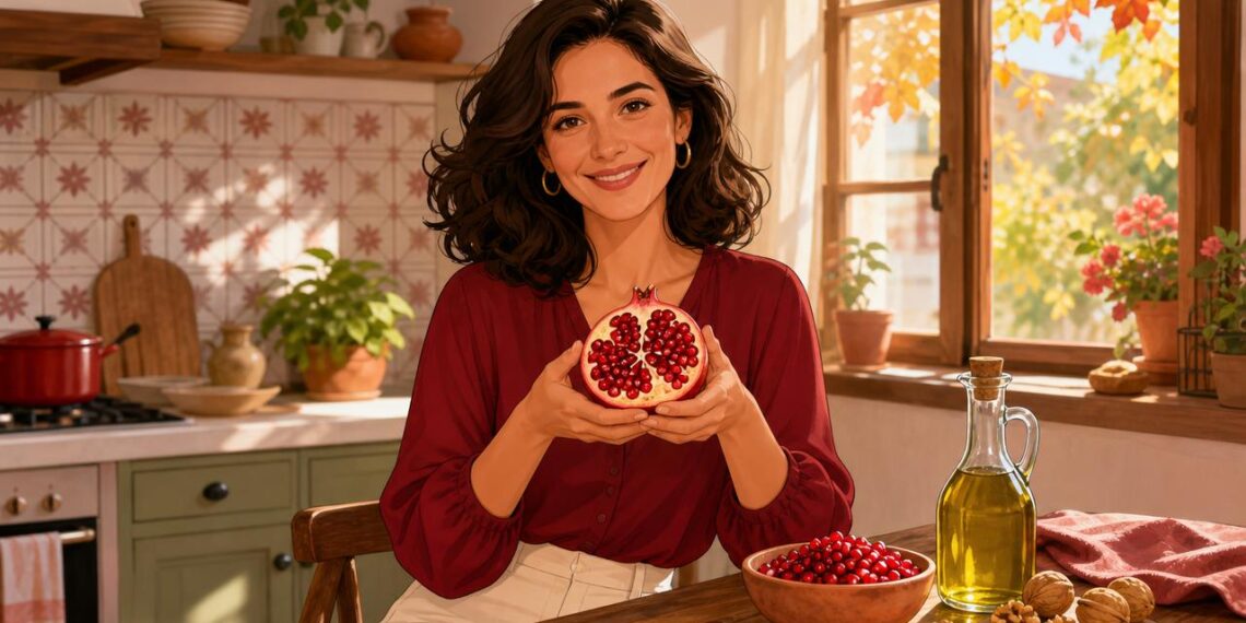La granada de otoño aporta antioxidantes y encaja en una dieta cardioprotectora.
