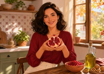 La granada de otoño aporta antioxidantes y encaja en una dieta cardioprotectora.