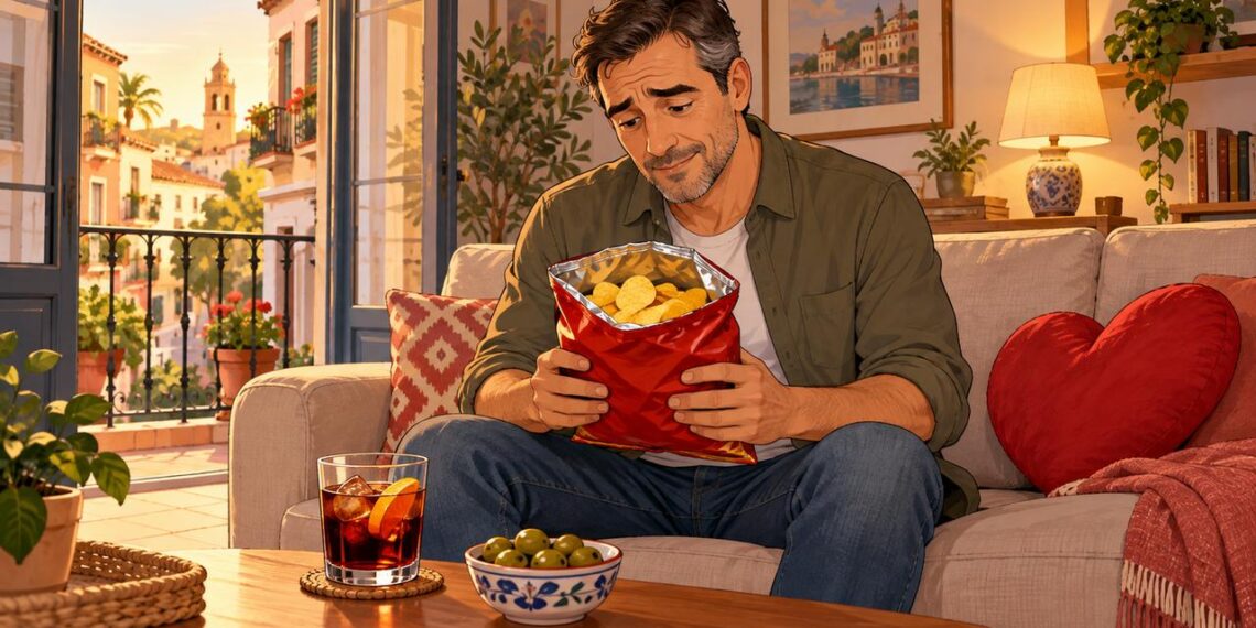 El picoteo frecuente de patatas fritas de bolsa pasa factura al corazón con los años.