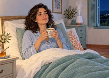 Una infusión caliente y una postura algo elevada ayudan a calmar la tos seca nocturna.