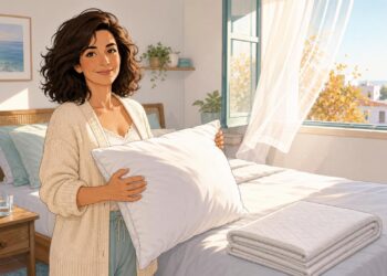 Ventilar el dormitorio y renovar la ropa de cama ayuda a respirar mejor en otoño.