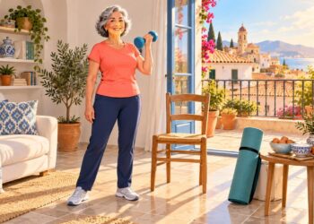 El entrenamiento de fuerza en casa ayuda a mantener la masa muscular después de los 60.