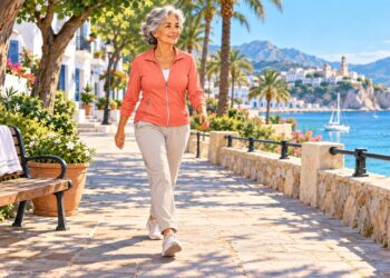 Caminar a paso ligero junto al mar es una forma sencilla de cumplir la pauta de la OMS.
