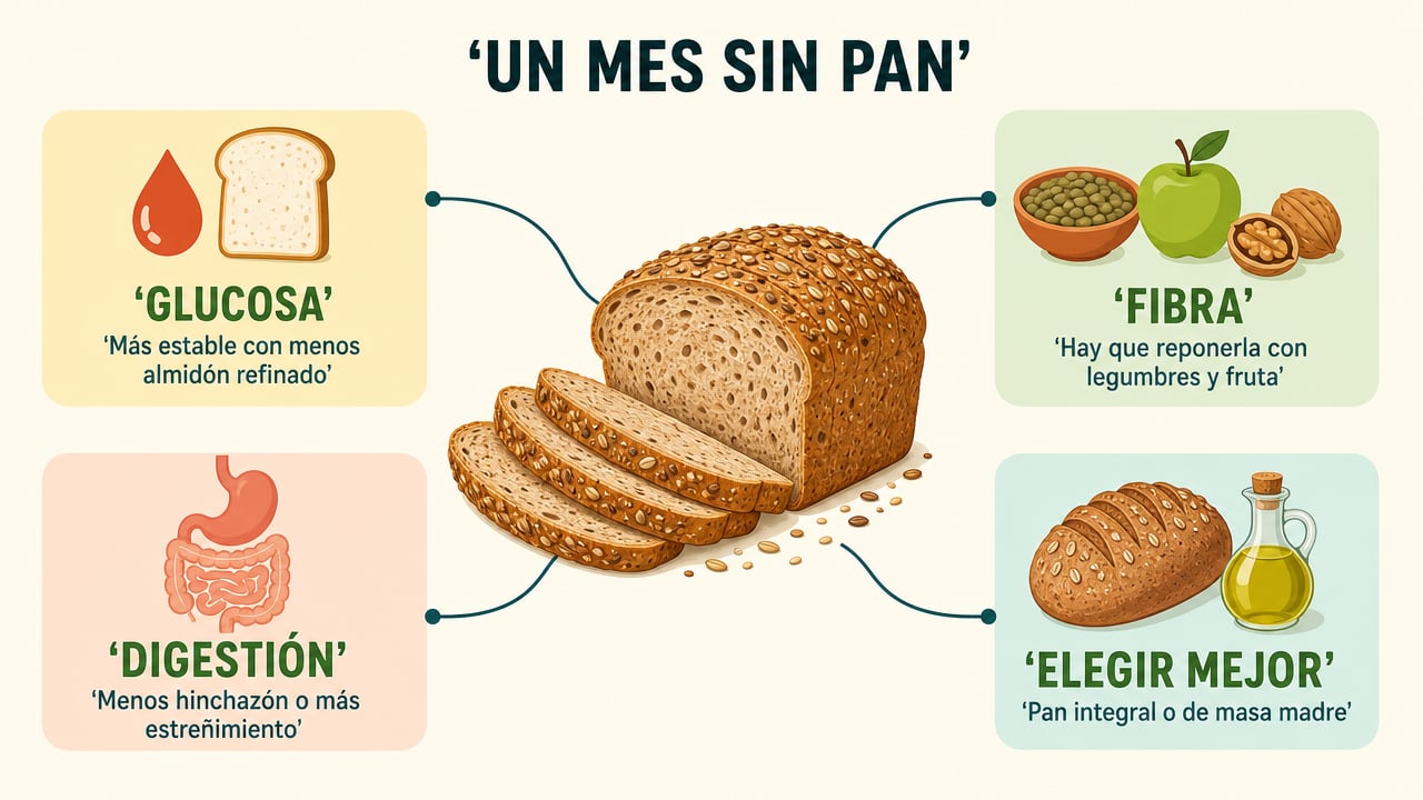 Glucosa, fibra, digestión y elección del pan: los cuatro puntos clave de un mes sin pan.