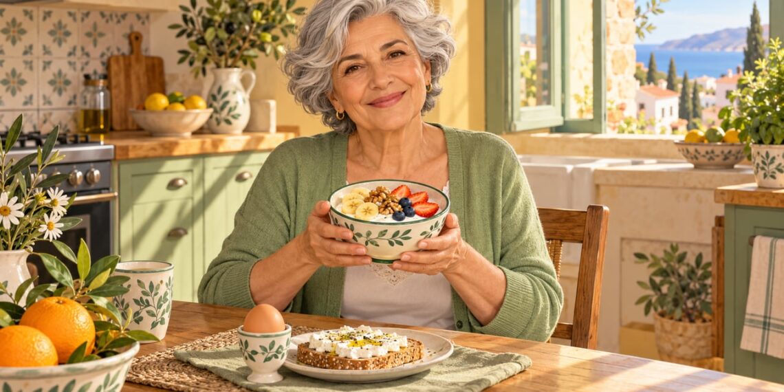 Un desayuno con yogur, fruta y frutos secos aporta la proteína que el músculo necesita.