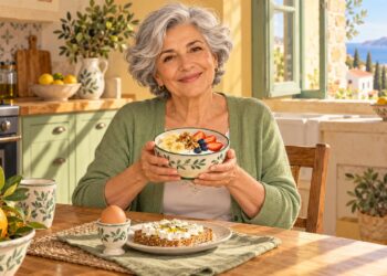 Un desayuno con yogur, fruta y frutos secos aporta la proteína que el músculo necesita.