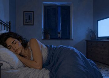 Dormir con la tele encendida deja la luz y el ruido llegando al cerebro dormido.