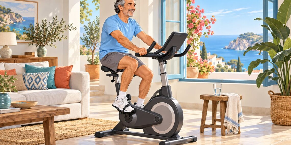 Pedalear cada día en bicicleta estática cuida el corazón y las articulaciones después de los 50.