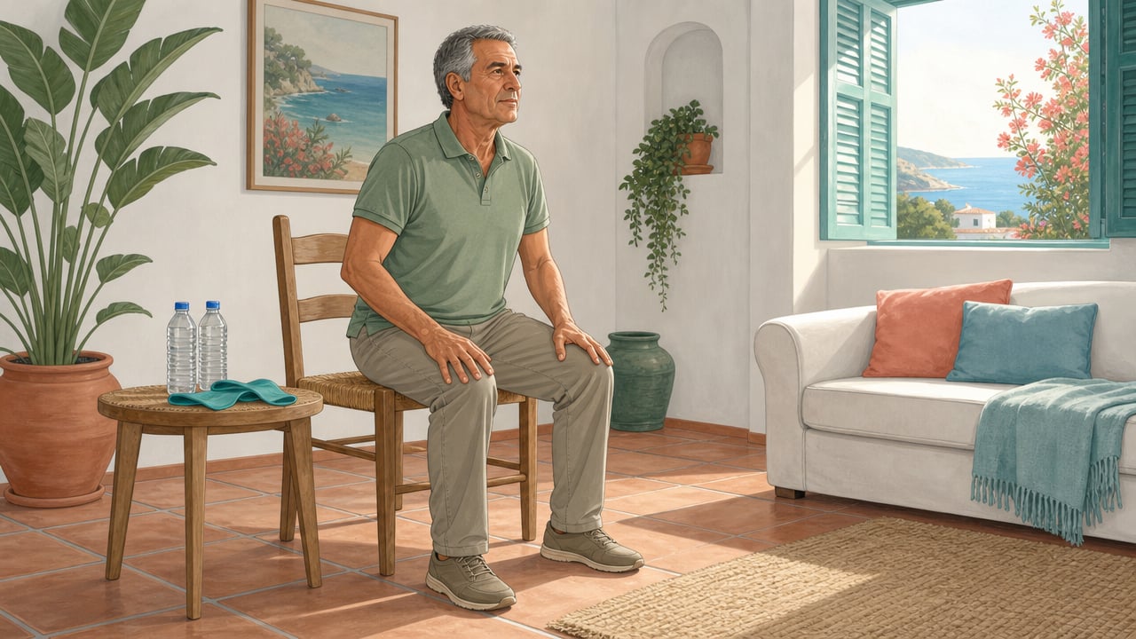 Sentarse y levantarse de una silla en casa ayuda a mantener la fuerza muscular tras los 65.