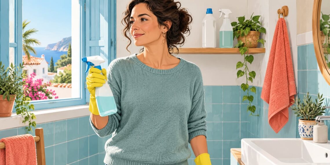 Limpiar el baño con un solo producto y la ventana abierta protege tus pulmones.