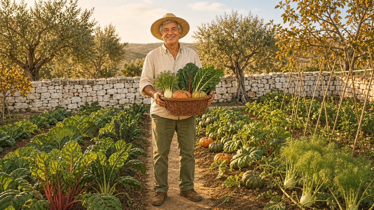 Las verduras de la huerta y de temporada forman parte del patrón de longevidad.
