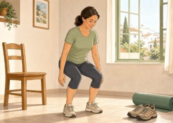 Los crujidos al agacharse pueden relacionarse con fuerza y cartílago.