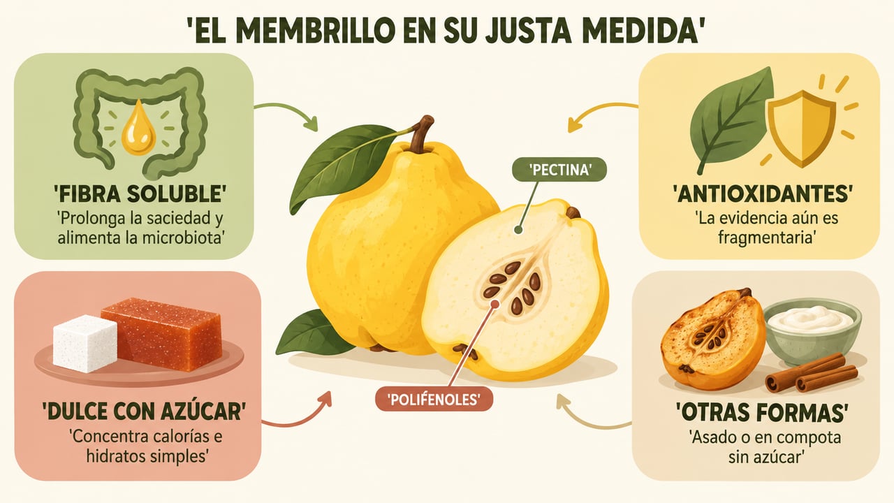 Pectina, antioxidantes, azúcar del dulce y otras formas de cocinar el membrillo en casa.
