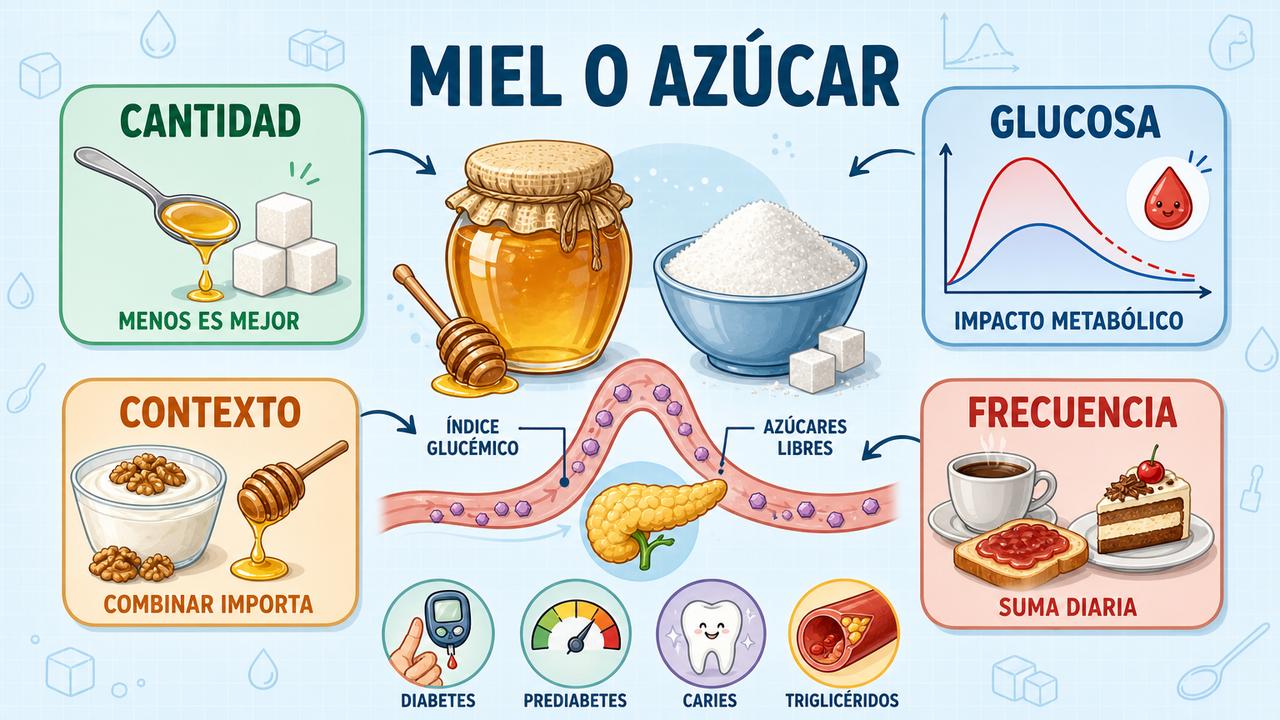 Cantidad, glucosa, contexto y frecuencia marcan el impacto real del endulzante.