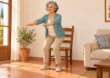 Levantarse de una silla de forma controlada fortalece las piernas y frena la sarcopenia después de los 60.