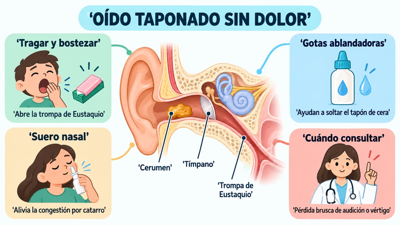 Tragar, ablandar la cera, lavar la nariz y saber cuándo consultar al médico.