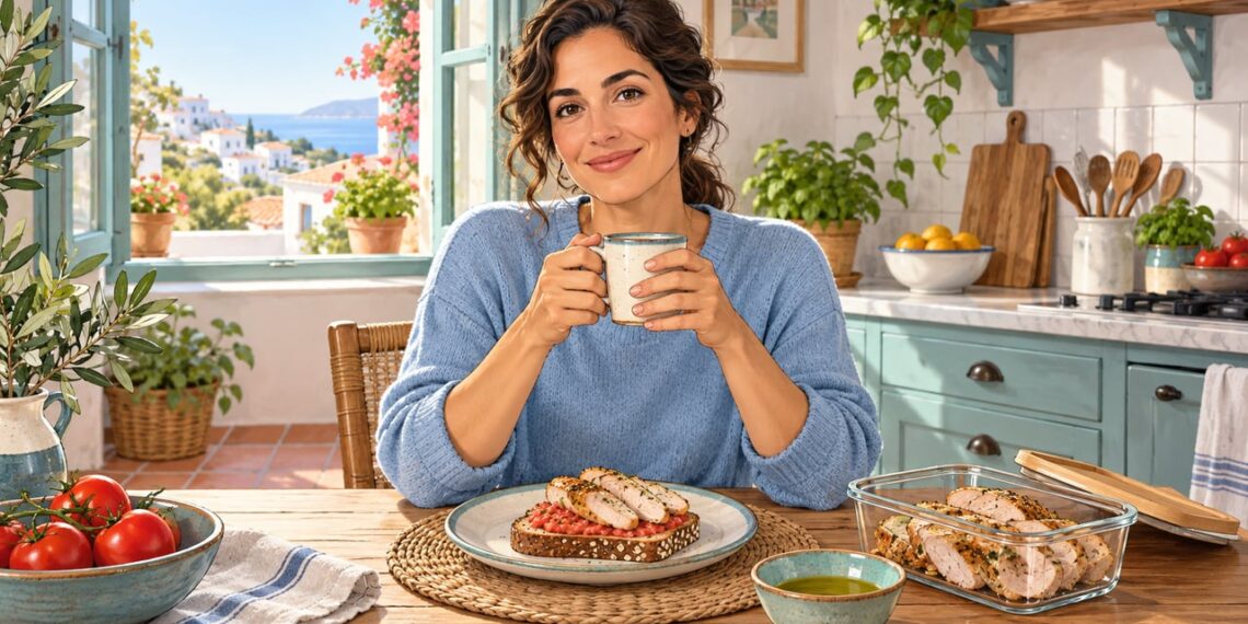 Un desayuno con pollo casero asado la noche anterior aporta proteína con menos sal y sin conservantes.