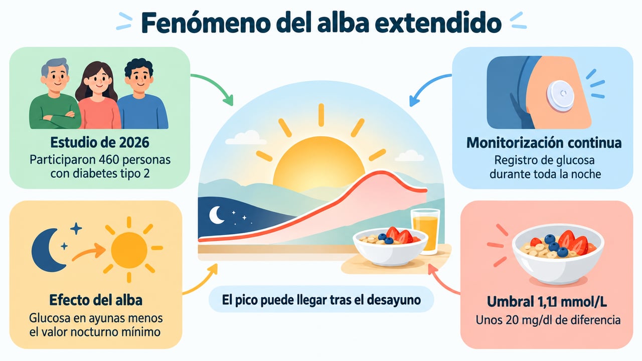 Un estudio con 460 personas con diabetes tipo 2 midió el efecto del alba durante la noche.