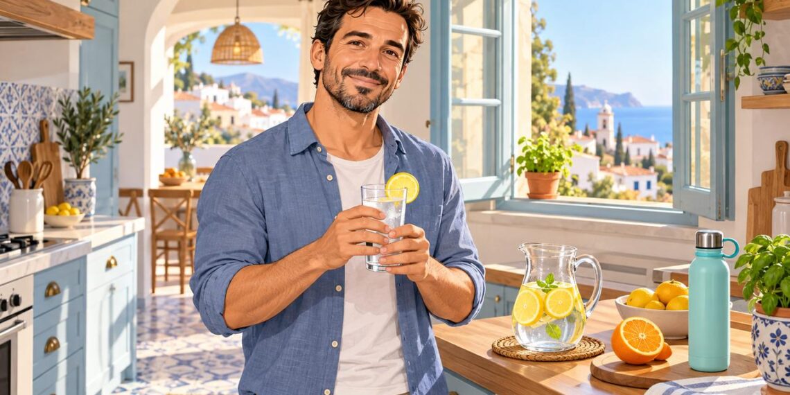 Beber agua con limón a lo largo del día ayuda a mantener la orina diluida.