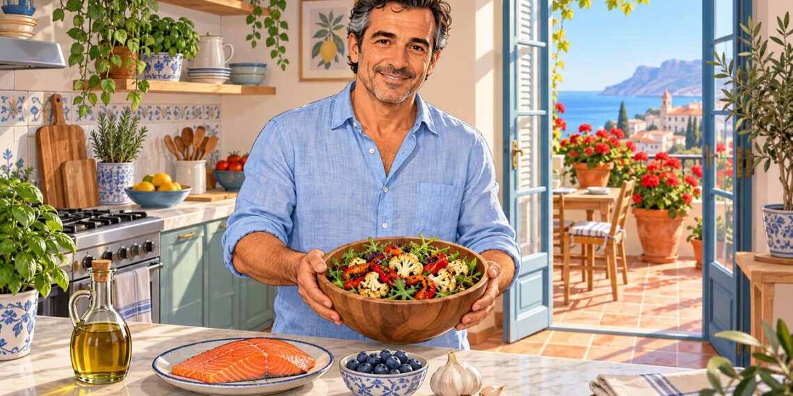 Verduras frescas, pescado y aceite de oliva virgen extra son la base de una dieta amiga de los riñones.