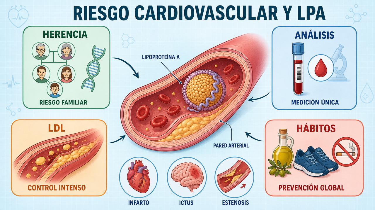 Herencia, análisis, control del LDL y hábitos clave frente al riesgo vascular.