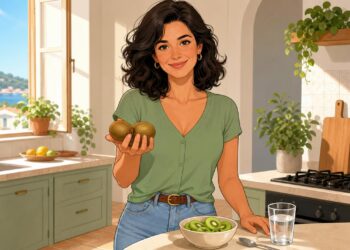 Dos kiwis al día aportan fibra, agua y vitamina C.