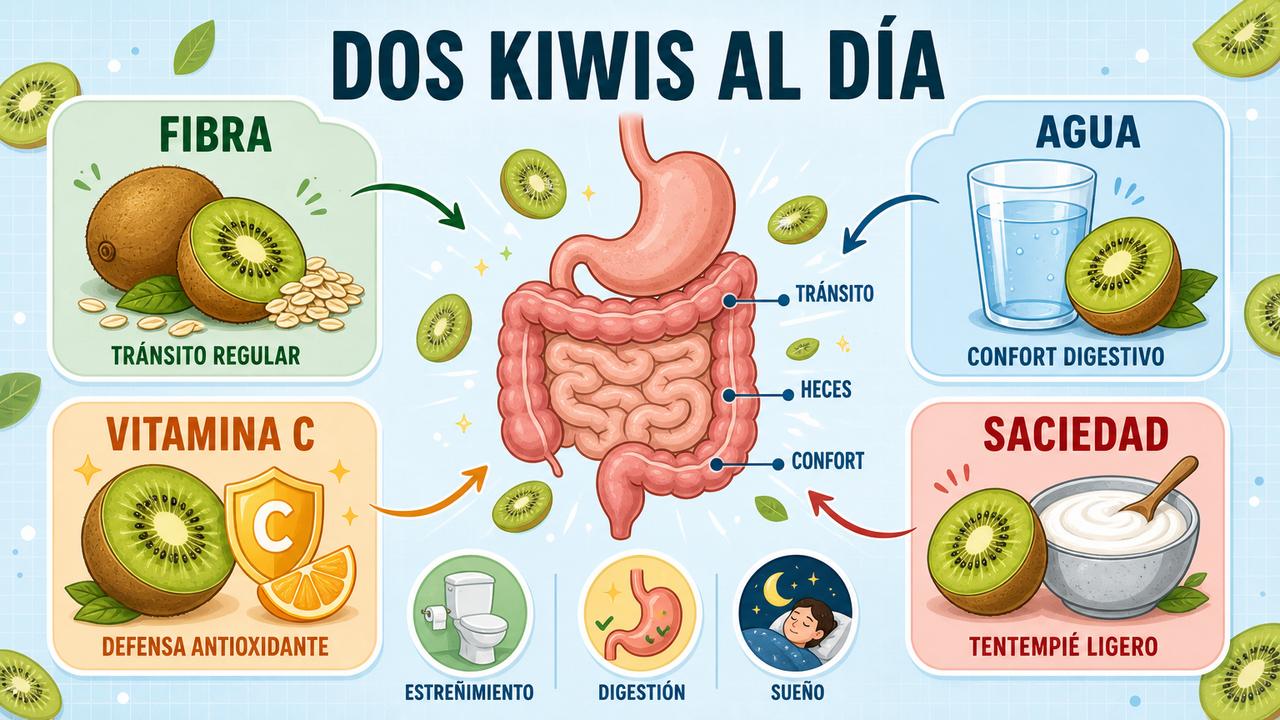 Fibra, agua, vitamina C y saciedad explican sus beneficios digestivos.