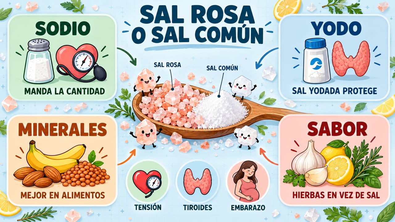 Sodio, yodo, minerales y sabor: cuatro claves para elegir y usar mejor la sal.