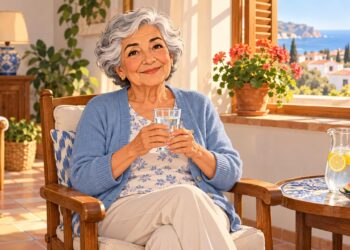 Beber con horario y no solo cuando hay sed protege a las personas mayores de la deshidratación.