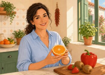 Naranja, pimiento y kiwi frescos, aliados diarios para cubrir la vitamina C que el cuerpo no fabrica.