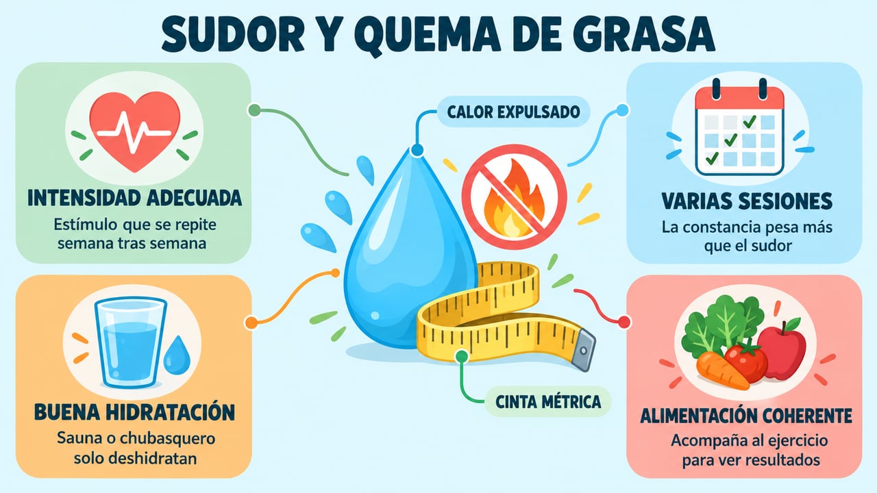 Intensidad adecuada, constancia semanal, hidratación y alimentación coherente: los pilares reales de la quema de grasa.