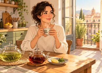 Una taza de té al desayuno: elige entre el verde antioxidante y el negro más estimulante.