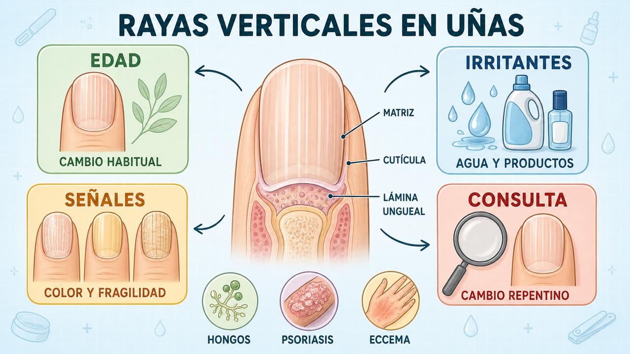 Edad, irritantes, señales de alarma y consulta orientan el cuidado ungueal.