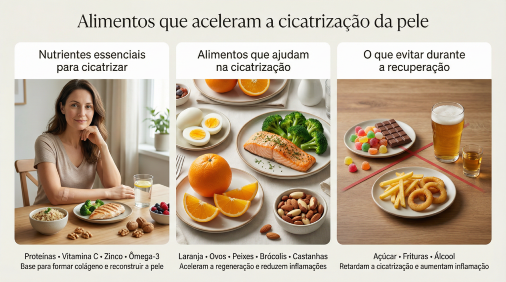 O que comer para ajudar o corpo a cicatrizar melhor e sem complicações?